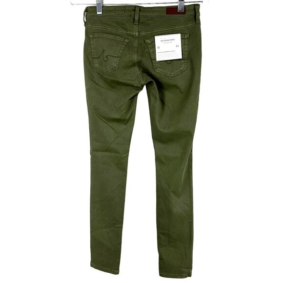 AG Adriano Goldschmied NWT The Legging Ankle Super Skinny Olive Green Size 24 - Picture 3 of 12
